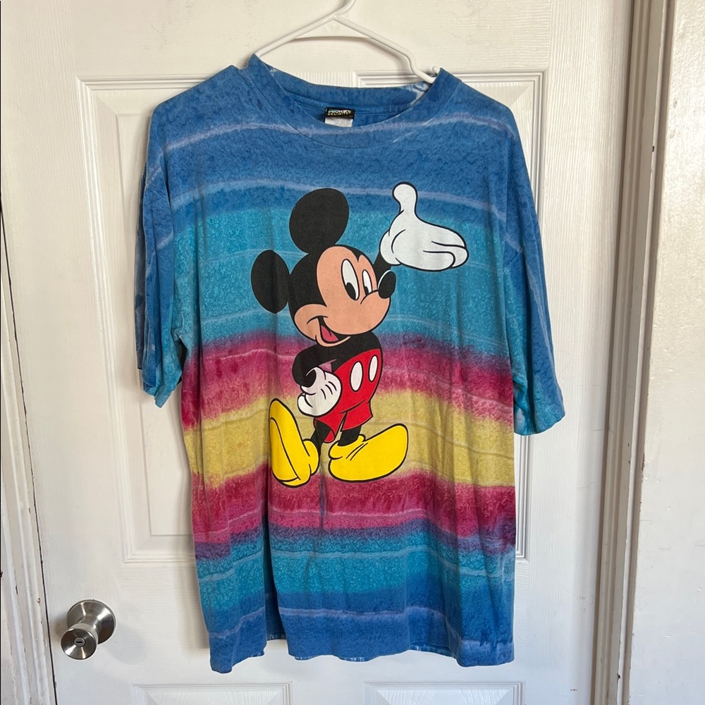 Authentic Vintage Mickey Unlimited Disney Brand Vintage Tie Dye Shirt L